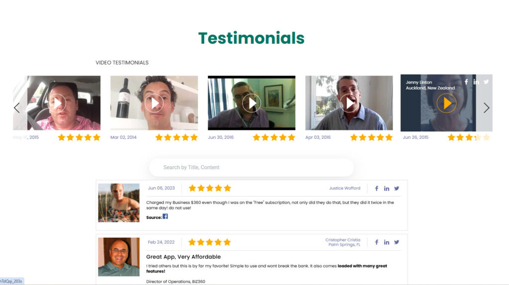 Add reviews and testimonials to your WordPress website with Vocalreferences